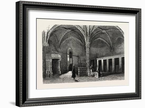 Dungeon of Vincennes: Hall of Cardinals. 1855-null-Framed Giclee Print