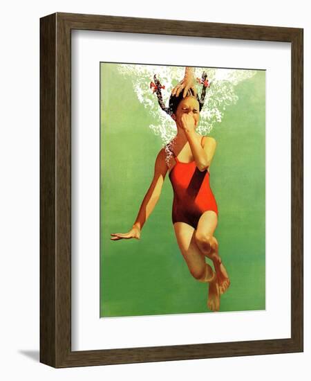 "Dunked Under Water," August 9, 1941-John Hyde Phillips-Framed Giclee Print