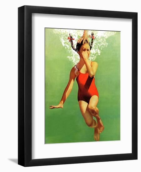 "Dunked Under Water," August 9, 1941-John Hyde Phillips-Framed Giclee Print