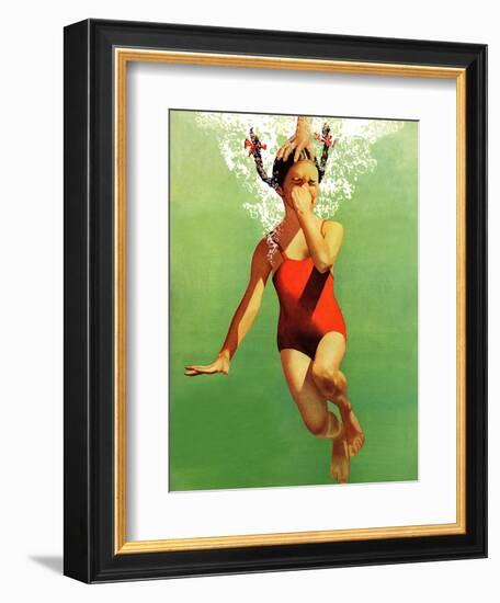 "Dunked Under Water," August 9, 1941-John Hyde Phillips-Framed Giclee Print