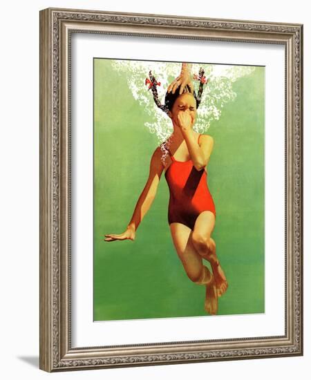 "Dunked Under Water," August 9, 1941-John Hyde Phillips-Framed Giclee Print