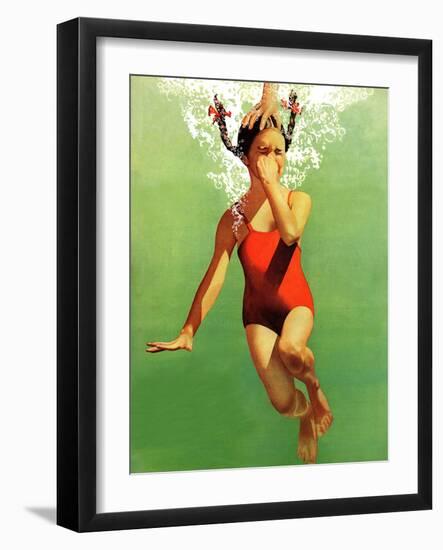 "Dunked Under Water," August 9, 1941-John Hyde Phillips-Framed Giclee Print