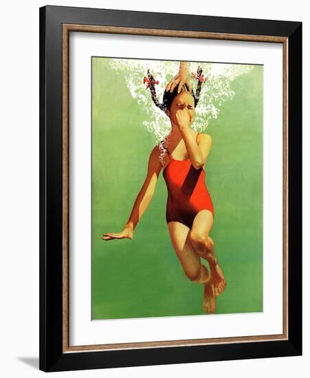 "Dunked Under Water," August 9, 1941-John Hyde Phillips-Framed Giclee Print