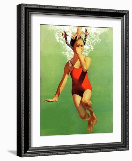 "Dunked Under Water," August 9, 1941-John Hyde Phillips-Framed Giclee Print