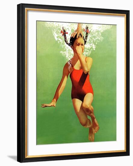 "Dunked Under Water," August 9, 1941-John Hyde Phillips-Framed Giclee Print