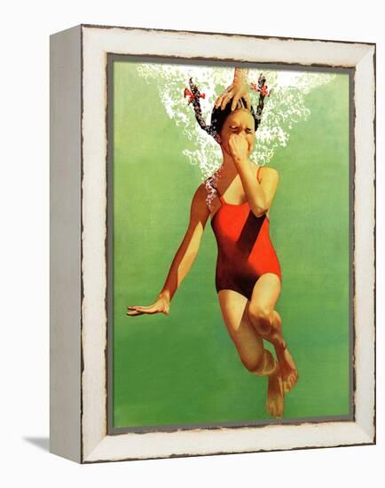 "Dunked Under Water," August 9, 1941-John Hyde Phillips-Framed Premier Image Canvas