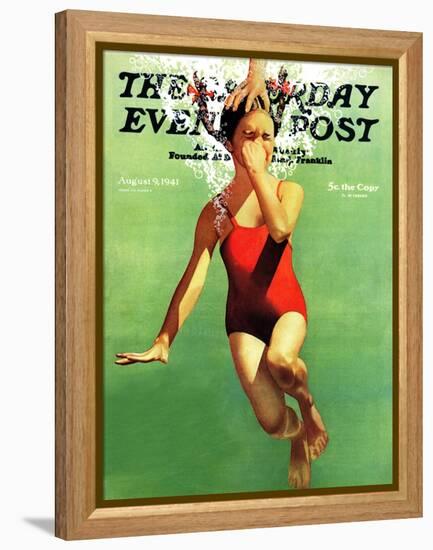 "Dunked Under Water," Saturday Evening Post Cover, August 9, 1941-John Hyde Phillips-Framed Premier Image Canvas