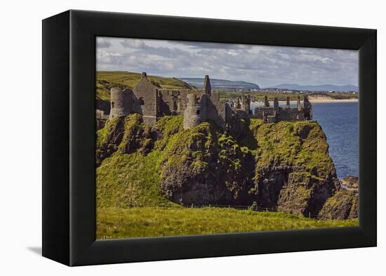 Dunluce Castle, near Portrush, County Antrim, Ulster, Northern Ireland, United Kingdom, Europe-Nigel Hicks-Framed Premier Image Canvas