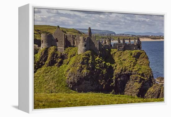 Dunluce Castle, near Portrush, County Antrim, Ulster, Northern Ireland, United Kingdom, Europe-Nigel Hicks-Framed Premier Image Canvas
