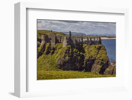 Dunluce Castle, near Portrush, County Antrim, Ulster, Northern Ireland, United Kingdom, Europe-Nigel Hicks-Framed Photographic Print