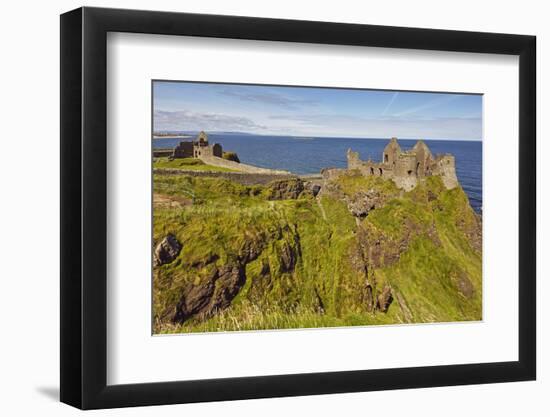 Dunluce Castle, near Portrush, County Antrim, Ulster, Northern Ireland, United Kingdom, Europe-Nigel Hicks-Framed Photographic Print