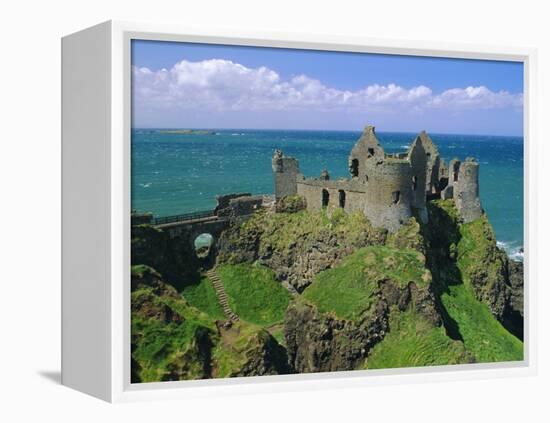 Dunluce Castle on Rocky Coastline, County Antrim, Ulster, Northern Ireland, UK, Europe-Gavin Hellier-Framed Premier Image Canvas