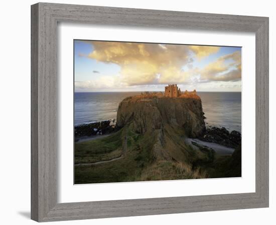 Dunnottar Castle, Dating from the 14th Century, at Sunset, Aberdeenshire, Scotland, United Kingdom-Patrick Dieudonne-Framed Photographic Print