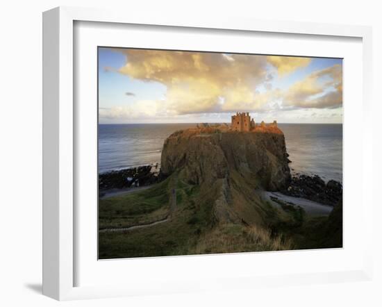 Dunnottar Castle, Dating from the 14th Century, at Sunset, Aberdeenshire, Scotland, United Kingdom-Patrick Dieudonne-Framed Photographic Print