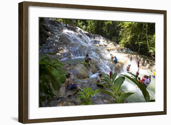 Dunns River Falls, Ocho Rios, Jamaica, West Indies, Caribbean, Central America-Doug Pearson-Framed Photographic Print