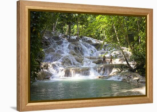 Dunns River Falls, Ocho Rios, Jamaica, West Indies, Caribbean, Central America-Doug Pearson-Framed Premier Image Canvas