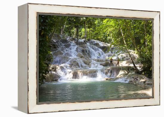 Dunns River Falls, Ocho Rios, Jamaica, West Indies, Caribbean, Central America-Doug Pearson-Framed Premier Image Canvas