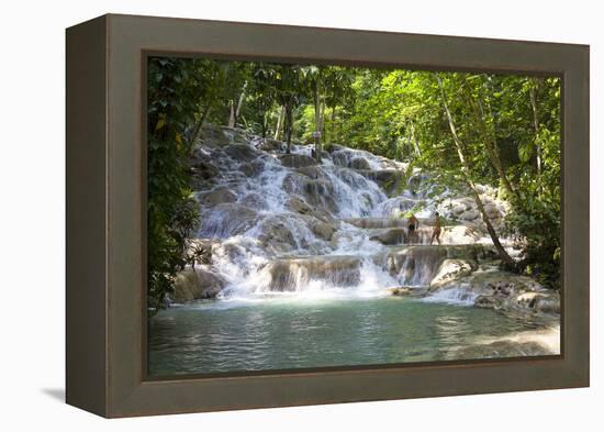 Dunns River Falls, Ocho Rios, Jamaica, West Indies, Caribbean, Central America-Doug Pearson-Framed Premier Image Canvas