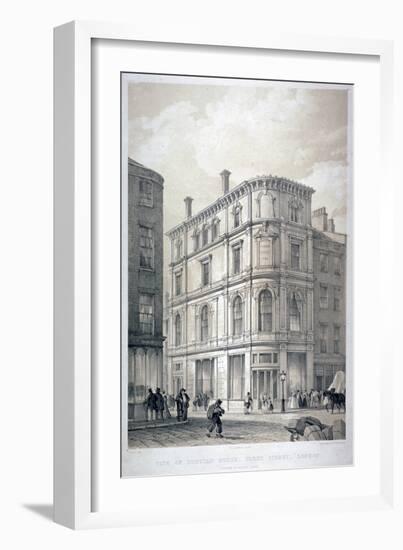 Dunstan House, on the Corner of Fleet Street and Whitefriars Street, City of London, C1842-G Moore-Framed Giclee Print