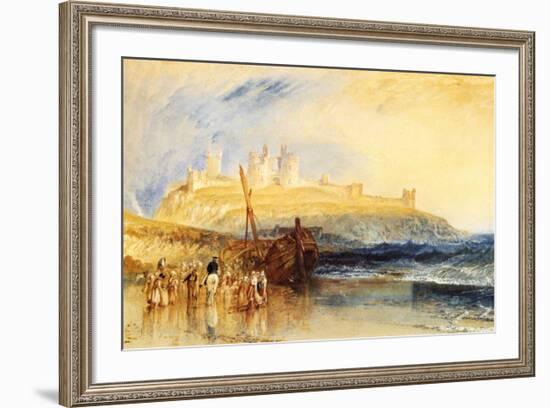 Dunstanborough Castle, North-J^ M^ W^ Turner-Framed Art Print