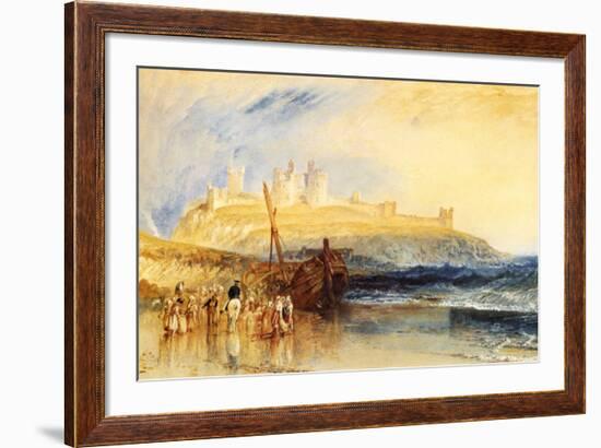 Dunstanborough Castle, North-J^ M^ W^ Turner-Framed Art Print