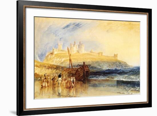 Dunstanborough Castle, North-J^ M^ W^ Turner-Framed Art Print