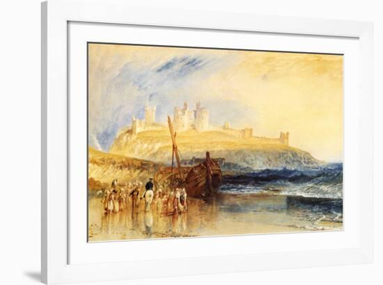 Dunstanborough Castle, North-J^ M^ W^ Turner-Framed Art Print