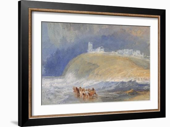 Dunstanborough Castle, Northumberland, C.1829-J. M. W. Turner-Framed Giclee Print