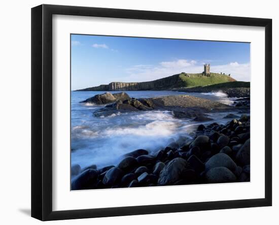 Dunstanburgh Castle, a National Trust Property, from Embleton Bay, Northumberland, England-Lee Frost-Framed Photographic Print