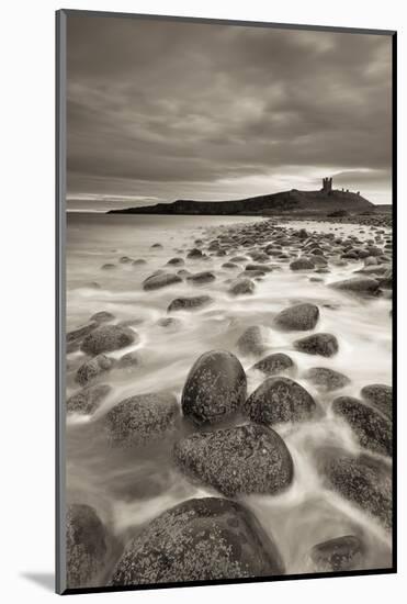 Dunstanburgh Castle at Dawn from Embleton Bay, Northumberland, England. Spring (April)-Adam Burton-Mounted Photographic Print