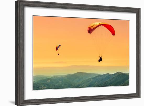 Duo Paragliding Flight-Aurelien Laforet-Framed Photographic Print