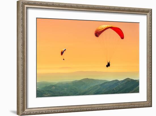 Duo Paragliding Flight-Aurelien Laforet-Framed Photographic Print