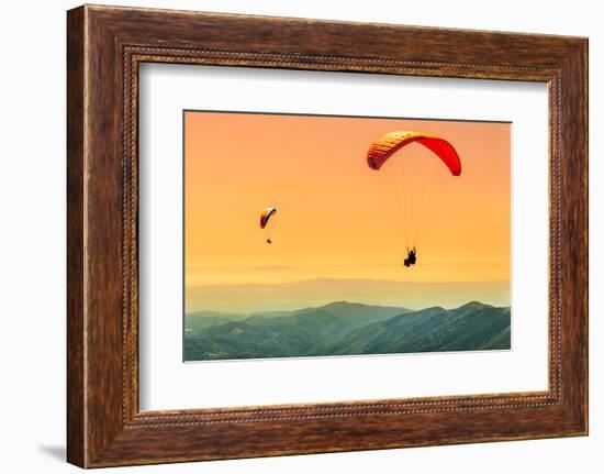 Duo Paragliding Flight-Aurelien Laforet-Framed Photographic Print