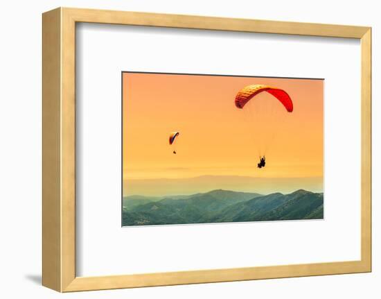 Duo Paragliding Flight-Aurelien Laforet-Framed Photographic Print