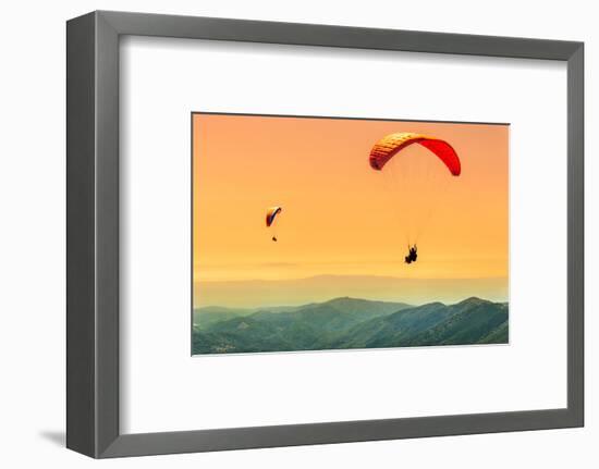 Duo Paragliding Flight-Aurelien Laforet-Framed Photographic Print