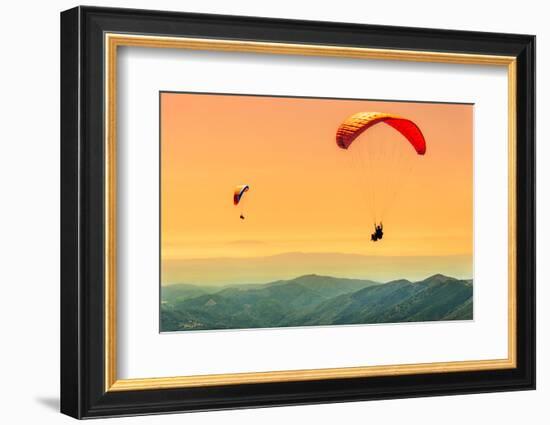 Duo Paragliding Flight-Aurelien Laforet-Framed Photographic Print