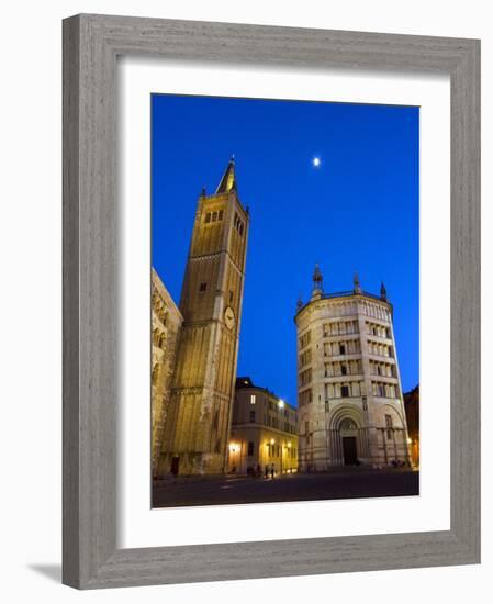 Duomo and the Baptistry, Parma, Emilia Romagna, Italy, Europe-Tondini Nico-Framed Photographic Print