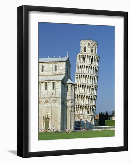 Duomo and the Leaning Tower in the Campo Dei Miracoli, Pisa, Tuscany, Italy-Gavin Hellier-Framed Photographic Print