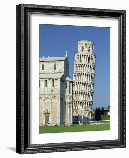 Duomo and the Leaning Tower in the Campo Dei Miracoli, Pisa, Tuscany, Italy-Gavin Hellier-Framed Photographic Print