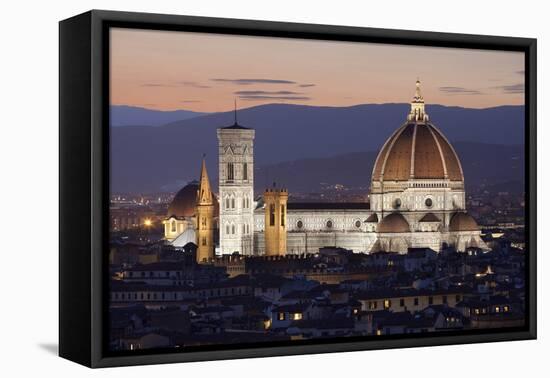 Duomo at Night from Piazza Michelangelo, Florencetuscany, Italy, Europe-Stuart Black-Framed Premier Image Canvas