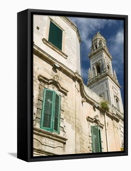 Duomo Campanile, Piazza del Duomo, Lecce, Puglia, Italy-Walter Bibikow-Framed Premier Image Canvas