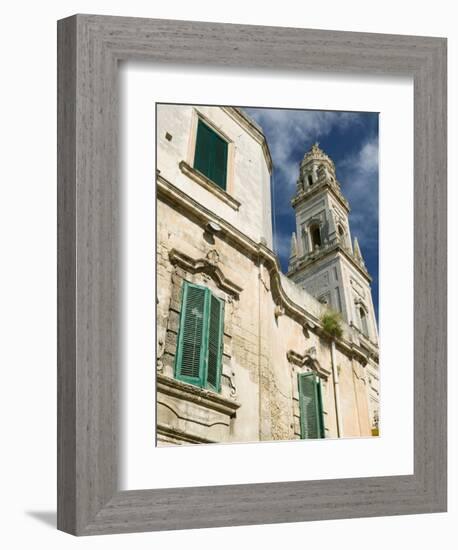 Duomo Campanile, Piazza del Duomo, Lecce, Puglia, Italy-Walter Bibikow-Framed Photographic Print