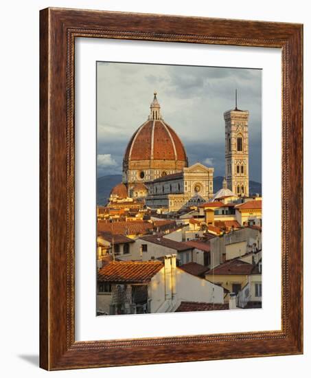 Duomo, Florence Cathedral at Sunset, Basilica of Saint Mary of the Flower, Florence, Italy-Adam Jones-Framed Photographic Print