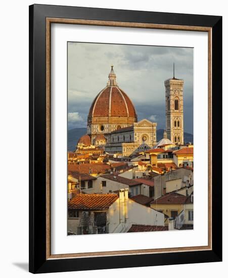 Duomo, Florence Cathedral at Sunset, Basilica of Saint Mary of the Flower, Florence, Italy-Adam Jones-Framed Photographic Print