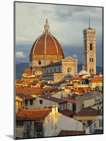 Duomo, Florence Cathedral at Sunset, Basilica of Saint Mary of the Flower, Florence, Italy-Adam Jones-Mounted Photographic Print
