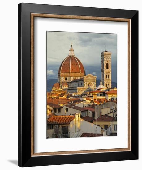 Duomo, Florence Cathedral at Sunset, Basilica of Saint Mary of the Flower, Florence, Italy-Adam Jones-Framed Photographic Print