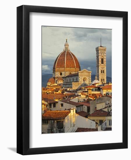 Duomo, Florence Cathedral at Sunset, Basilica of Saint Mary of the Flower, Florence, Italy-Adam Jones-Framed Photographic Print