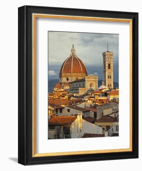 Duomo, Florence Cathedral at Sunset, Basilica of Saint Mary of the Flower, Florence, Italy-Adam Jones-Framed Photographic Print