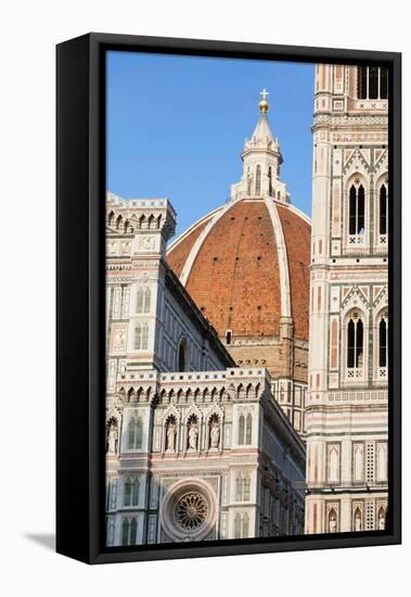 Duomo Santa Maria Del Fiore and Giotto's Campanile in Florence, Tuscany, Italy-null-Framed Premier Image Canvas