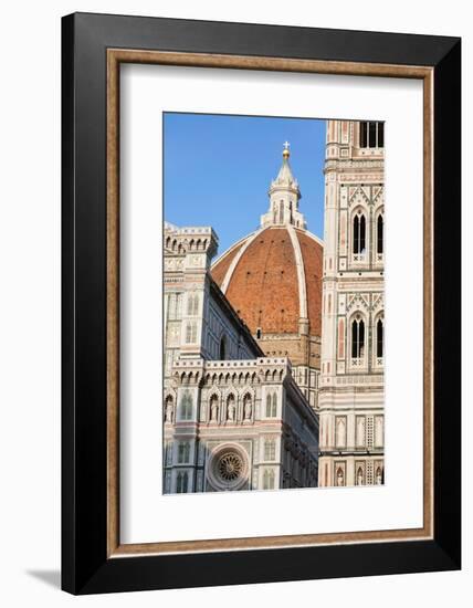 Duomo Santa Maria Del Fiore and Giotto's Campanile in Florence, Tuscany, Italy-null-Framed Photographic Print